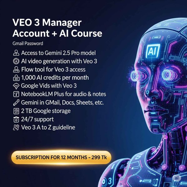 Google VEO3 Manager account +  AI Course